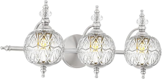 Brushed Nickel Bathroom Vanity Light Fixture Vintage Style by Ditoon
