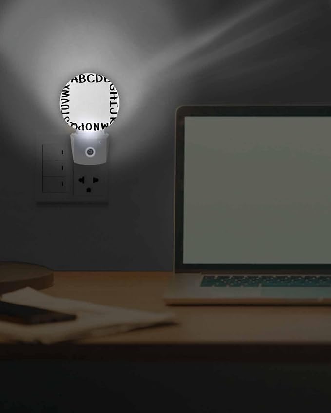 Night Lights Auto Sensor Alphabet Night Light White Modern Minimalist Letter - Image 7