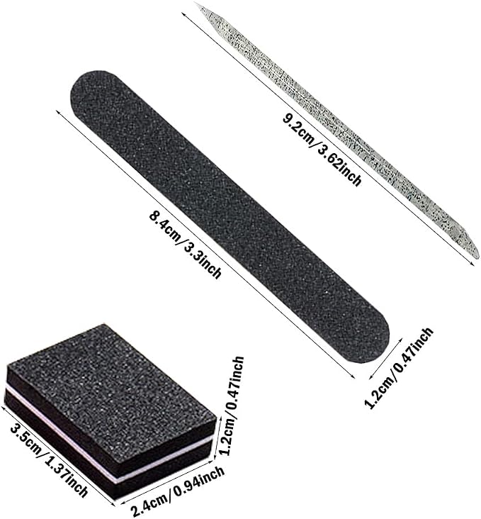 100 Set Press On Nail Tool Kit, Including 100pcs Mini Nail Buffer, Disposable - Image 5