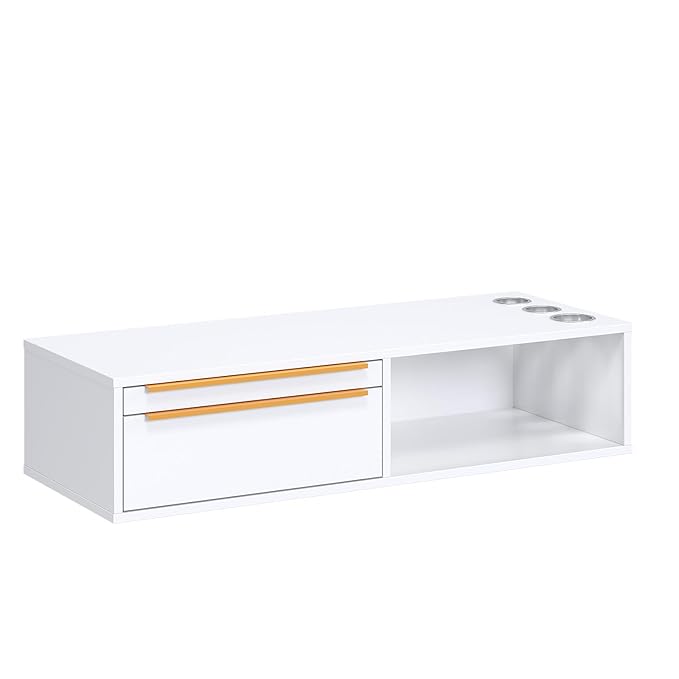 OmySalon Wall Mount Salon Station, Hair Stylist Cabinet by OmySalon
