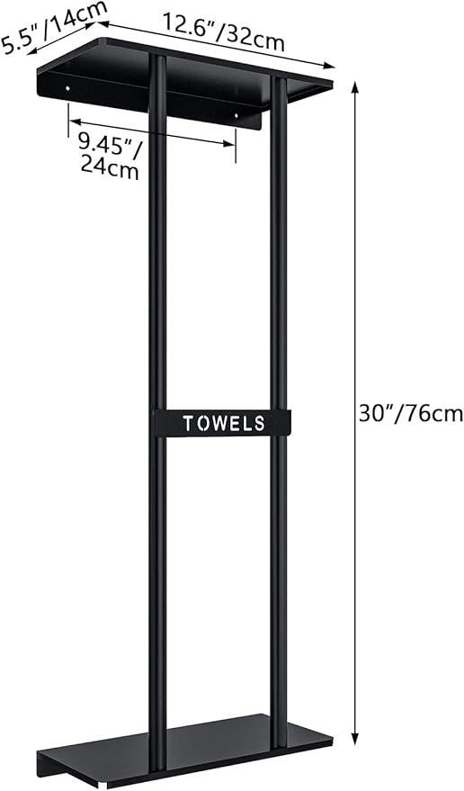 STWWO Towel Racks for Bathroom, Bathroom Towel Storage Wall Mounted 30 inch - Image 4