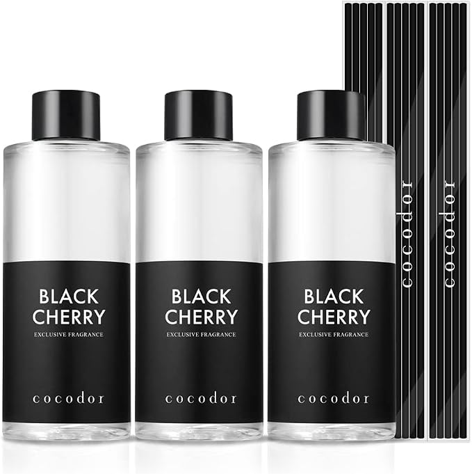 COCODOR Reed Diffuser Oil Refill/Black Cherry /6.7oz / 3 Pack/Aromatherapy by COCODOR