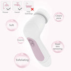 Waterproof Facial Cleansing Spin Brush Set - Image 6