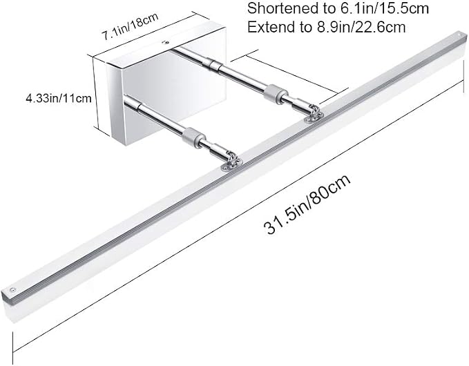 Aipsun 31.5in Dimmable Modern LED Vanity Lights - Image 7