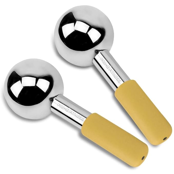 Ice Globes for Facials | Unbreakable Steel Cooling Roller | Cryo Sticks for by PRIME+Fitness