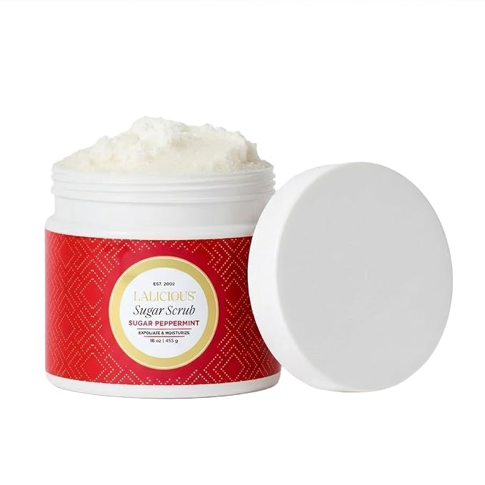 LALICIOUS Sugar Peppermint Exfoliating & Moisturizing Body Scrub | Coconut Oil by LALICIOUS
