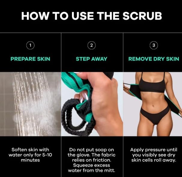Dermasuri - Deep Exfoliating Back Scrubber - Bath & Shower Back Scrub - Body - Image 5