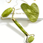 Jade Facial Roller & Gua Sha Set – Natural Stone Skincare Tools - Image 3
