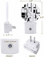 Night Lights Auto Sensor White Lines Night Light Modern Abstract Art Round Lamp - Image 2