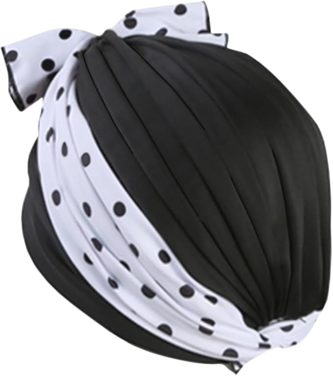 Women Swim Cap Long Short Hair Protection Pool Beach Swimming Cap Pleated - Image 4