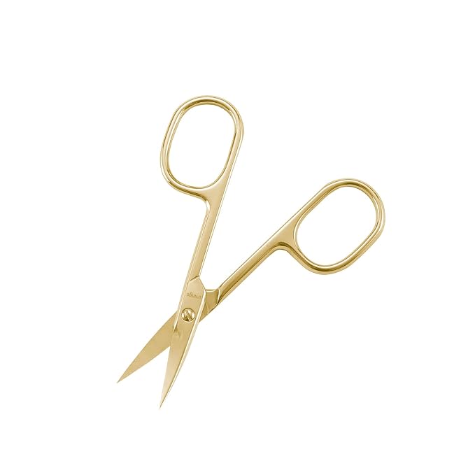 LIVINGO Professional Nail Cutter Scissors, Eyebrows/Eyelash Use, 3.5" Gold - Image 5