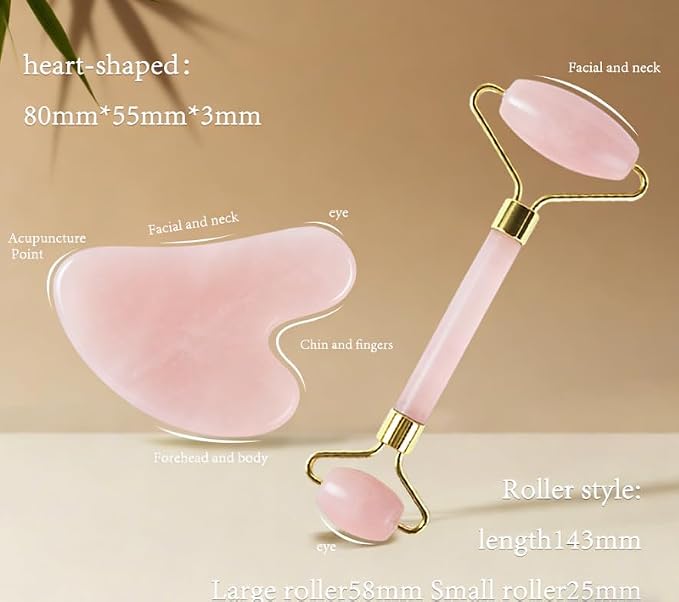 Jade Roller Gua Sha Tools – Nature Gua Sha Facial Tool Skin Tightening Face - Image 5