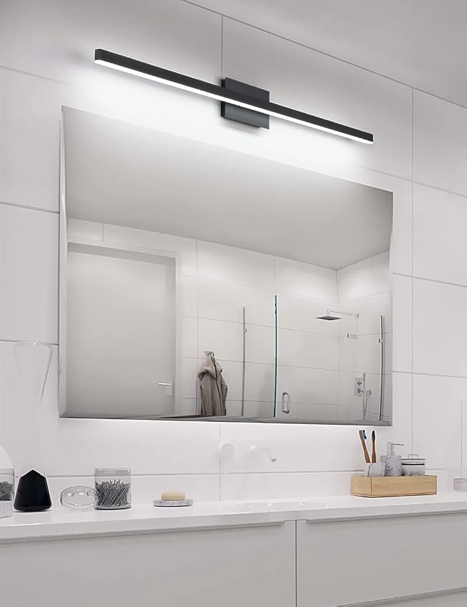 Joossnwell LED Vanity Light Black 47.2inch Modern Bathroom Lighting Fixtures - Image 3