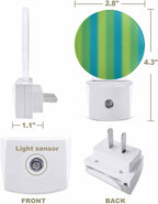 Night Lights Auto Sensor Sage Green Blue Night Light Gradient Color Stripe - Image 2