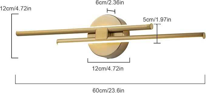 EDISLIVE Dimmable Modern LED Vanity Light Fixtures Bathroom Vanity Wall Lighting - Image 5