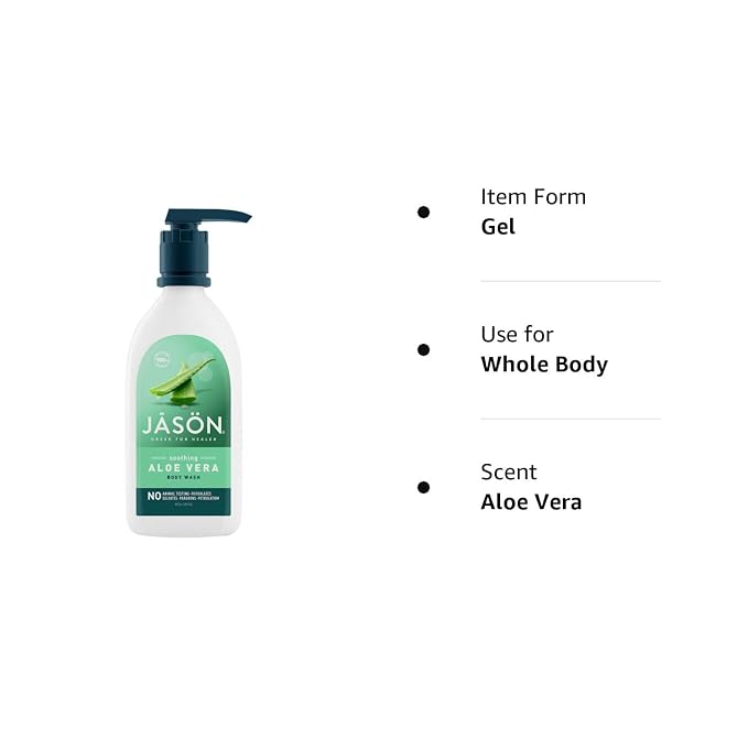 JASON Natural Body Wash & Shower Gel, Soothing Aloe Vera, 30 Oz - Image 7