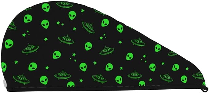 Galaxy Alien Hair Towel Wrap Microfiber Fast Drying Hair Turban - Image 7