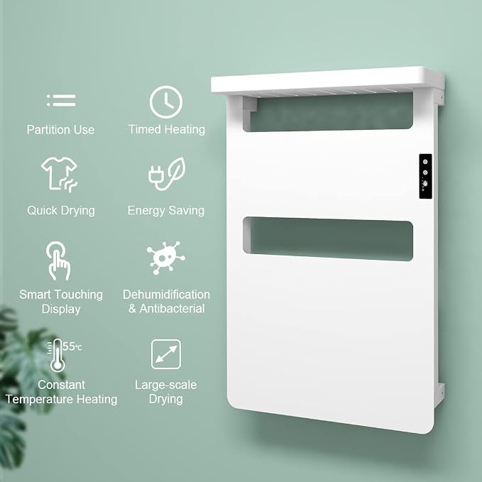 Towel Warmer with Timer for Bathroom, Towel Warmer Rack with Top Shelf - Image 2