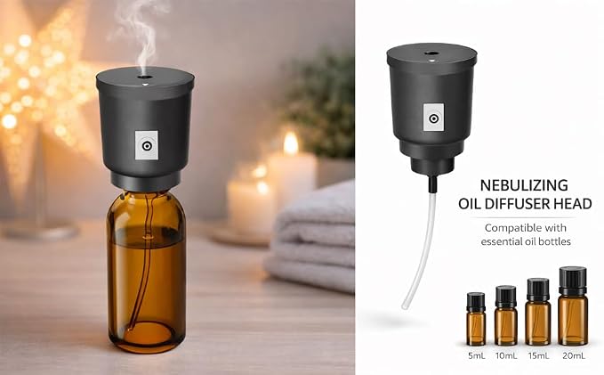 Waterless Essential Oil Diffuser, Rechargeable Cordless Scent Diffuser Machine - Image 4