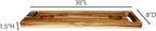 EcoDecors Eleganto 30" Live Edge Solid Teak Bath Caddy Tray - Image 5