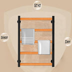 Towel Warmer Black Heated Towel Rack - Image 4