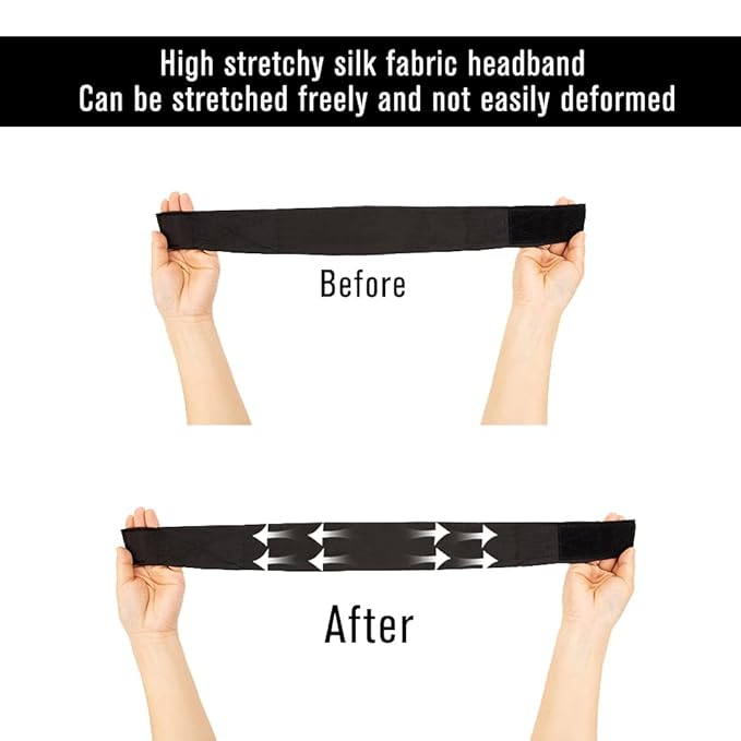 AliLeader 5Pcs Silk Headband for Making Wig Adjustable Soft Spa Headband - Image 4