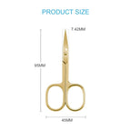 LIVINGO Professional Nail Cutter Scissors, Eyebrows/Eyelash Use, 3.5" Gold - Image 2