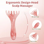 TAIHI Scalp Massager, Manual Head Massager Gua Sha Tool, Natural Resin Scalp - Image 4