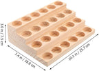 Healifty Wooden Essential Oil Organizer Rack 24 Slots Bottle Display Stand - Image 2