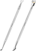 2PCS Cuticle Pusher and Cutter Remover, Xunxmas Salon Nail Scraper by XUNXMAS