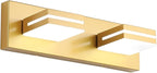 SineRise LED Modern Bathroom Vanity Light Fixtures, Matte Gold Modern Acrylic by SINERISELIGHTING