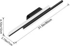 Ralbay 32" Black Bathroom Vanity Lights 36W Frosted Aluminum Modern LED Matte - Image 5