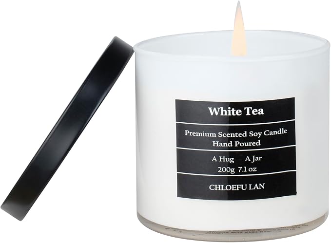Chloefu LAN White Tea Candles Gifts by ChloefuLANScentedCandles