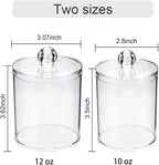 WEISHI 6 Pack Qtip Holder Dispenser -Cotton Ball, Round Pads, Small Clear - Image 2