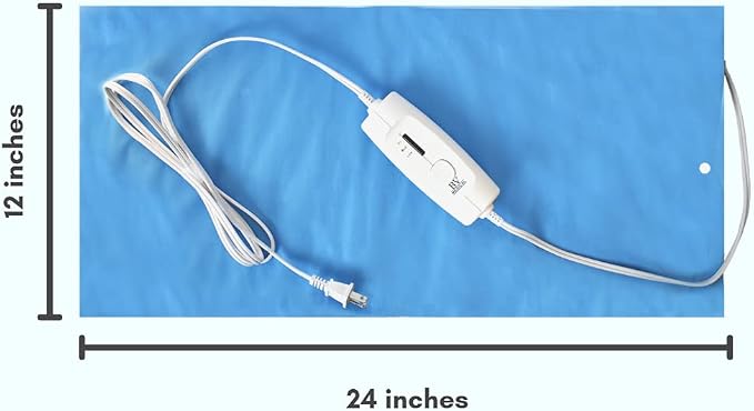 Heating Pad with Three Heat Settings W/No Auto Shut Off/12" X 24" - Image 3