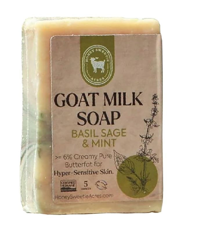 Honey Sweetie Acres Basil, Sage & MInt Goat Milk Soap by HoneySweetieAcres