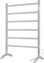 Freestanding Towel Warmer 6 Bars Plug-in Option 3 Working Modes Brushed by NORTTABATHDECOR