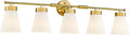 Bathroom Light Fixture, HWH 5-Light Bathroom Vanity Light Brushed Gold Vanity by HWHINVESTMENT