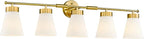 Bathroom Light Fixture, HWH 5-Light Bathroom Vanity Light Brushed Gold Vanity by HWHINVESTMENT