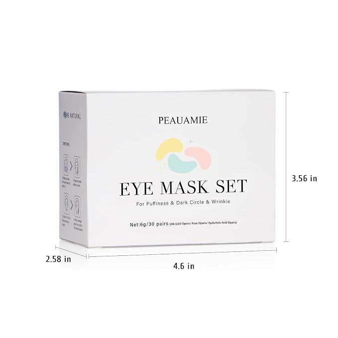 PEAUAMIE Under Eye Patches Gold and Hyaluronic Acid - Image 8