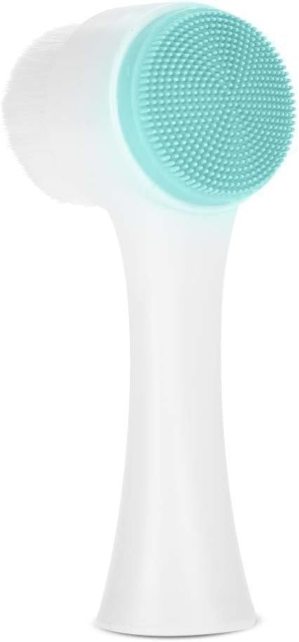 Cleansing Brush, Double Sided Clean & Exfoliating & Massage Soft, Silicon Face by Sonew