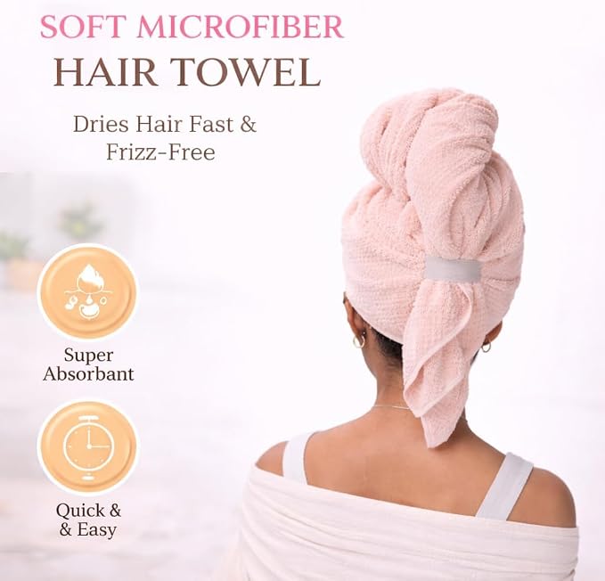 Luxury Microfiber Hair Towel Wrap - Image 5