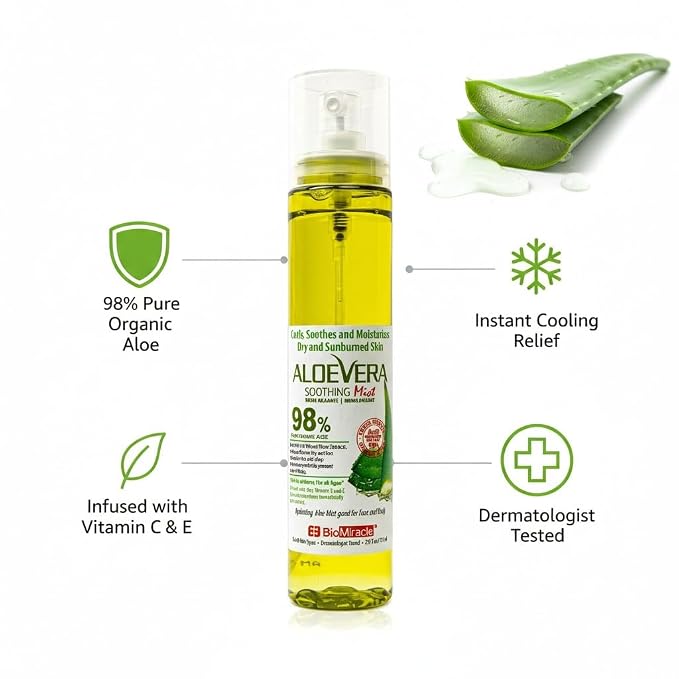 BioMiracle 98% Organic Aloe Vera Mist - Image 2