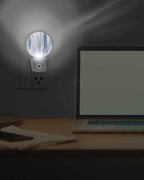 Night Lights Auto Sensor Blue Abstract Graffiti Night Light Art Painting Round - Image 7