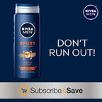 Nivea Men Sport Body Wash with Revitalizing Minerals, 16.9 Fl Oz Bottle - Image 7