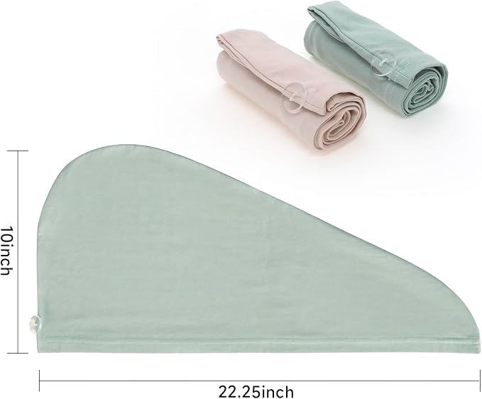 2 PCS Tee Shirt Drying Wrap, Frizz Free, Soft & Lightweight&Flexible, Hair - Image 2