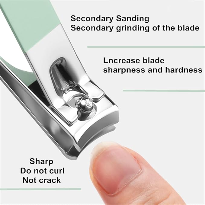 QURIPE 7pcs Manicure Set, Nail Clippers Kit, Stainless Steel Manicure Kit - Image 2