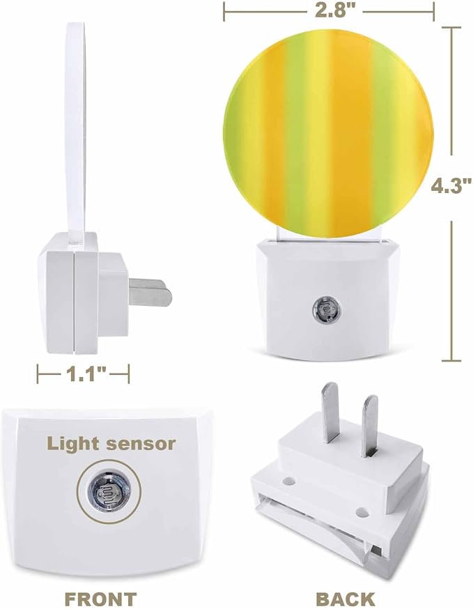 Night Lights Auto Sensor Green Yellow Orange Night Light Gradient Color Stripe - Image 2