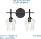 Ralbay Vintage Black Bathroom Light Fixtures 2-Lights Industrial Matte Black - Image 6