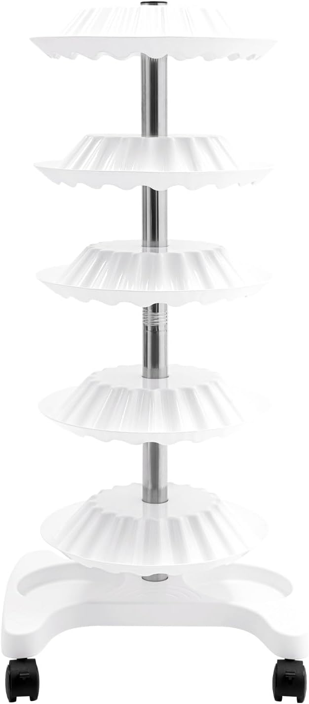 Nail Polish Trolley Organizer, 5 Tiers 360° Rotating Tray Nail Polish Spinning - Image 3